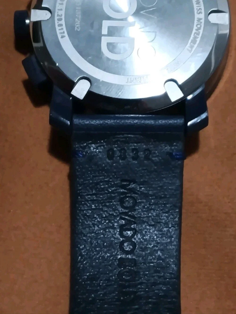 Movado Bold Blue/Blue Watch with Chronograph Swiss Made Blue Strap